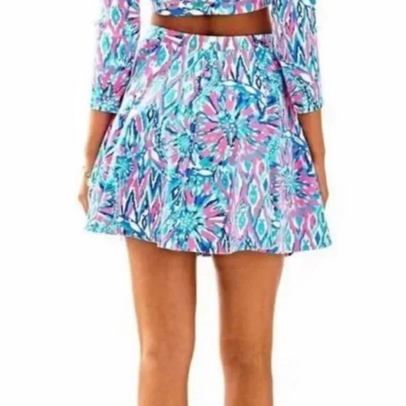 NWT Lilly Pulitzer Carlita Tiki Pink Shake It Up Mini Skort Size XS